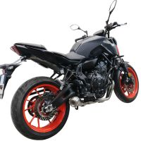 GPR exhaust compatible with  Yamaha Mt-07  2021-2024, Powercone Evo, Homologated legal full system exhaust, including removable db killer and catalyst 