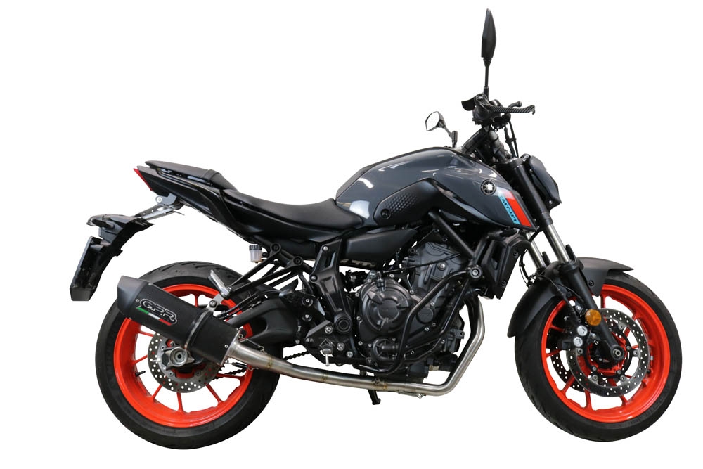 Scarico GPR compatibile con  Yamaha Mt-07  2021-2024, Furore Evo4 Poppy, Scarico completo omologato,fornito con db killer estraibile,catalizzatore e collettore