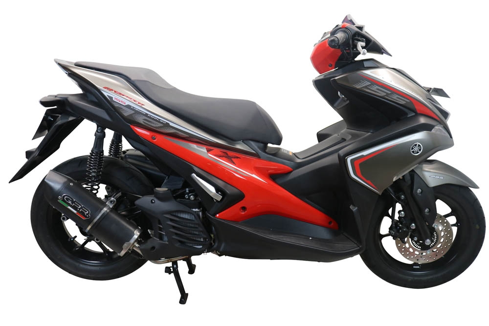 Scarico GPR compatibile con  Yamaha Aerox 155 VVA 2021-2023, Furore Nero, Scarico completo racing, fornito con db killer estraibile e collettore, non conforme per uso stradale