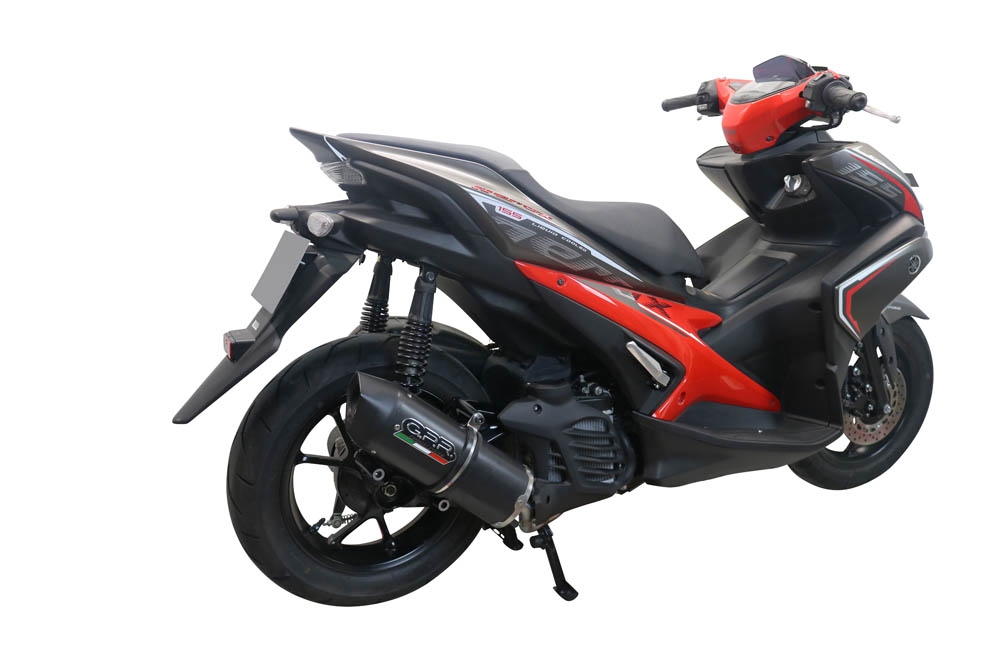 Scarico GPR compatibile con  Yamaha Aerox 155 VVA 2021-2023, Furore Nero, Scarico completo racing, fornito con db killer estraibile e collettore, non conforme per uso stradale