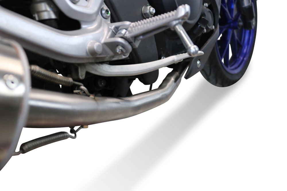 Scarico GPR compatibile con  Yamaha Mt 125 2020-2020, Satinox , Scarico completo omologato,fornito con db killer estraibile,catalizzatore e collettore
