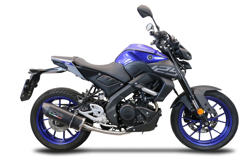 Scarico GPR compatibile con  Yamaha Mt 125 2020-2020, Furore Evo4 Nero, Scarico completo omologato,fornito con db killer estraibile,catalizzatore e collettore