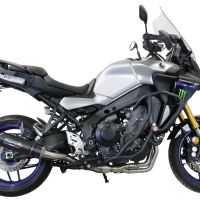 GPR exhaust compatible with  Yamaha Tracer 9 2021-2024, M3 Black Titanium, Homologated legal full system exhaust, including removable db killer and catalyst 