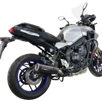 GPR exhaust compatible with  Yamaha Tracer 9 2021-2024, M3 Black Titanium, Homologated legal full system exhaust, including removable db killer and catalyst 