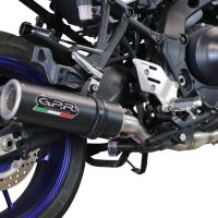 GPR exhaust compatible with  Yamaha Tracer 9 2021-2024, M3 Black Titanium, Homologated legal full system exhaust, including removable db killer and catalyst 