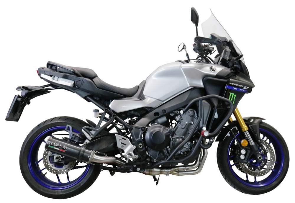 Scarico GPR compatibile con  Yamaha Tracer 9 2021-2024, M3 Poppy , Scarico completo omologato,fornito con db killer estraibile,catalizzatore e collettore