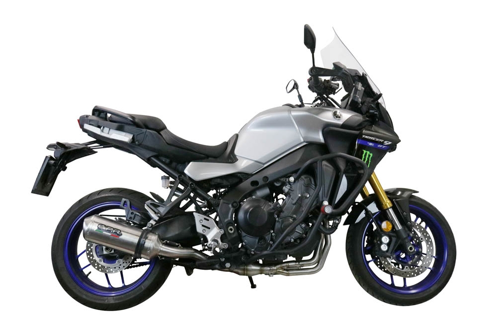 Scarico GPR compatibile con  Yamaha Tracer 9 2021-2024, Satinox , Scarico completo omologato,fornito con db killer estraibile,catalizzatore e collettore