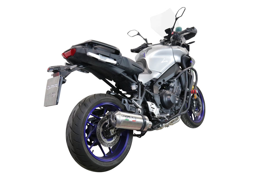 Scarico GPR compatibile con  Yamaha Tracer 9 2021-2024, Satinox , Scarico completo omologato,fornito con db killer estraibile,catalizzatore e collettore