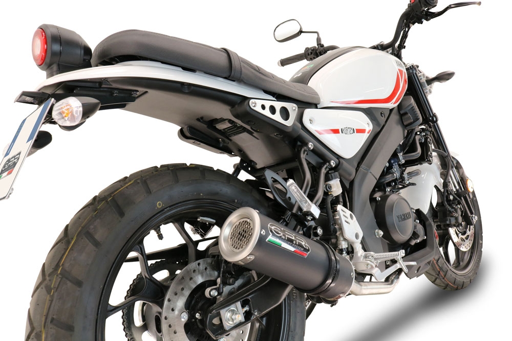 GPR exhaust compatible with  Yamaha XSR 125 2021-2024, M3 Black Titanium, Homologated legal full system exhaust, including removable db killer and catalyst 