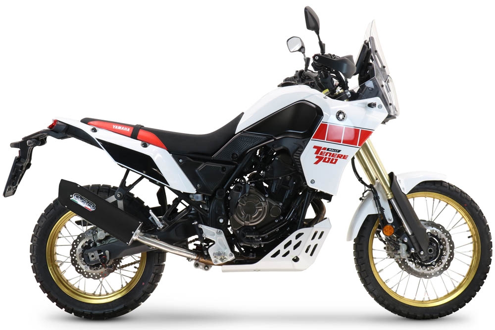 GPR escape compatível com  Yamaha Tenere 700 2019-2020, Furore Evo4 Nero, Escape legal, homologado, silenciador com db killer removível e tubo de ligação específico 