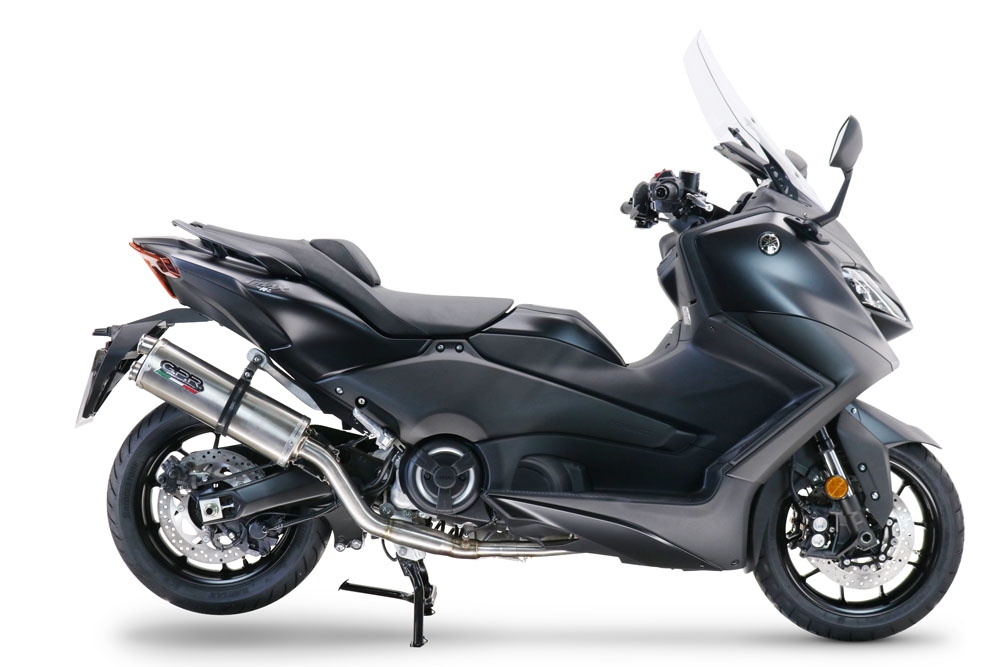 Scarico GPR compatibile con  Yamaha T-Max 560 2022-2024, Dual Inox, Scarico completo omologato,fornito con db killer estraibile,catalizzatore e collettore