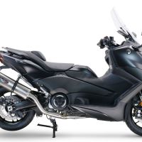 Scarico GPR compatibile con  Yamaha T-Max 560 2022-2024, Dual Inox, Scarico completo omologato,fornito con db killer estraibile,catalizzatore e collettore