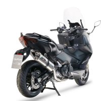 Scarico GPR compatibile con  Yamaha T-Max 560 2022-2024, Dual Inox, Scarico completo omologato,fornito con db killer estraibile,catalizzatore e collettore