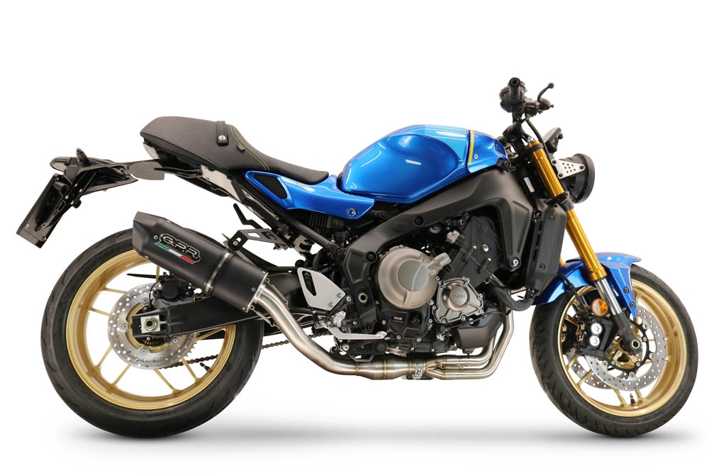 Scarico GPR compatibile con  Yamaha XSR900 2022-2024, Furore Evo4 Nero, Scarico completo omologato,fornito con db killer estraibile,catalizzatore e collettore