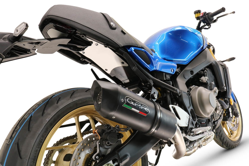 Scarico GPR compatibile con  Yamaha XSR900 2022-2024, Furore Evo4 Nero, Scarico completo omologato,fornito con db killer estraibile,catalizzatore e collettore