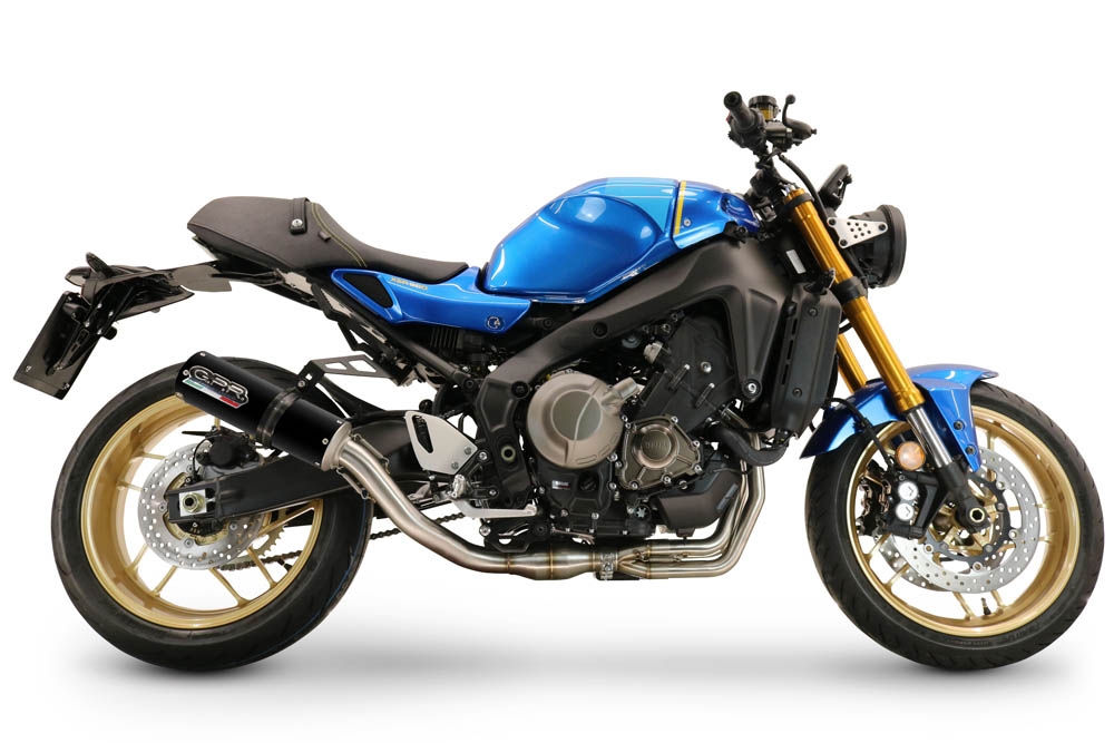 Scarico GPR compatibile con  Yamaha XSR900 2022-2024, M3 Black Titanium, Scarico completo omologato,fornito con db killer estraibile,catalizzatore e collettore