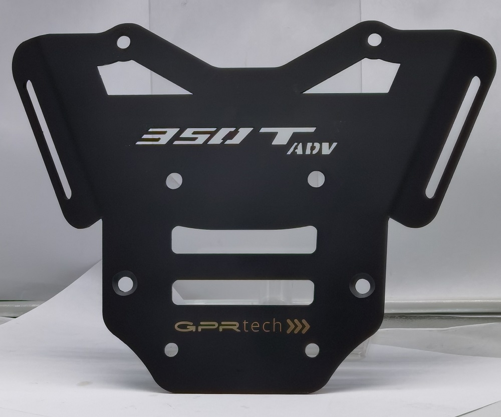 Top case GPR TECH compatible with  GPR TECH TOP CASE ALPI-TECH 35 LT. BLACK Bauletto top case in alluminio, colore nero con piastra specifica