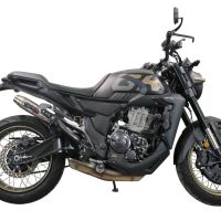 Scarico GPR compatibile con  Zontes 350 T1 ADV 2022-2024, Deeptone Inox, Scarico omologato, silenziatore con db killer estraibile e raccordo specifico