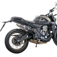 Scarico GPR compatibile con  Zontes 350 T1 ADV 2022-2024, Deeptone Inox, Scarico omologato, silenziatore con db killer estraibile e raccordo specifico