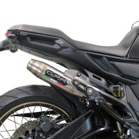 Scarico GPR compatibile con  Zontes 350 T1 ADV 2022-2024, Deeptone Inox, Scarico omologato, silenziatore con db killer estraibile e raccordo specifico