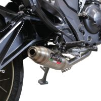 Scarico GPR compatibile con  Zontes 350 GK 2022-2024, Deeptone Inox, Scarico completo racing, fornito con db killer estraibile e collettore, non legale per uso stradale