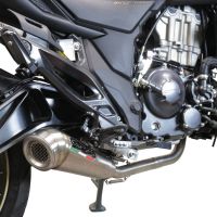 Scarico GPR compatibile con  Zontes 350 T1 ADV 2022-2024, Deeptone Inox, Scarico completo racing, fornito con db killer estraibile e collettore, non legale per uso stradale
