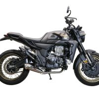 Scarico GPR compatibile con  Zontes 350 T1 ADV 2022-2024, Deeptone Inox, Scarico completo racing, fornito con db killer estraibile e collettore, non legale per uso stradale