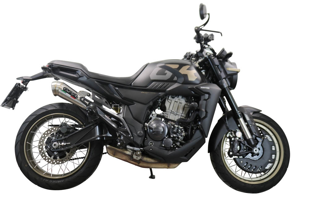 Scarico GPR compatibile con  Zontes 350 X1 2022-2024, Powercone Evo, Scarico omologato, silenziatore con db killer estraibile e raccordo specifico