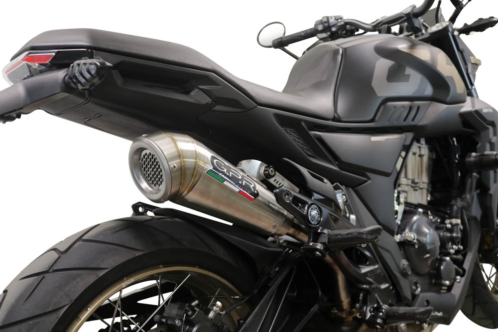 Scarico GPR compatibile con  Zontes 350 X1 2022-2024, Powercone Evo, Scarico omologato, silenziatore con db killer estraibile e raccordo specifico