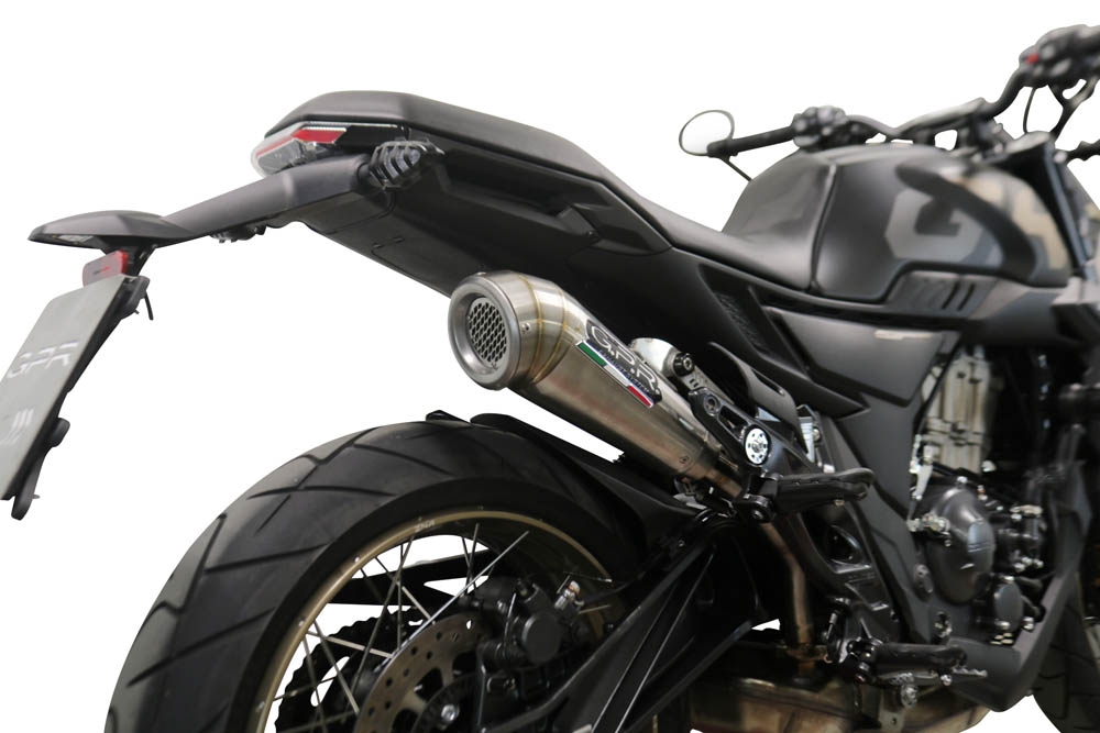 Scarico GPR compatibile con  Zontes 350 X1 2022-2024, Powercone Evo, Scarico omologato, silenziatore con db killer estraibile e raccordo specifico