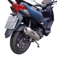 GPR pot echappement compatible avec  Zontes M 125 2022-2024, Pentaroad Inox, Homologué et légal, système d'échappement complet avec catalyseur et db killer amovible 