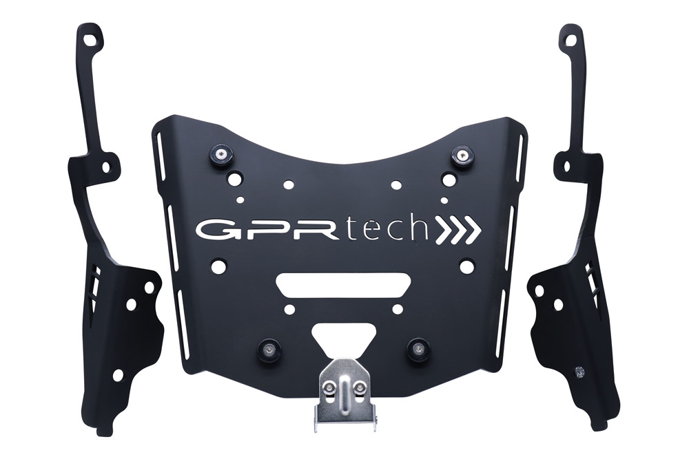 Top case GPR TECH compatible with  GPR TECH Top case in aluminum, silver color, including roof rack and specific plate Top case in aluminum, silver color, including roof rack and specific plate Capacity 45 LT.