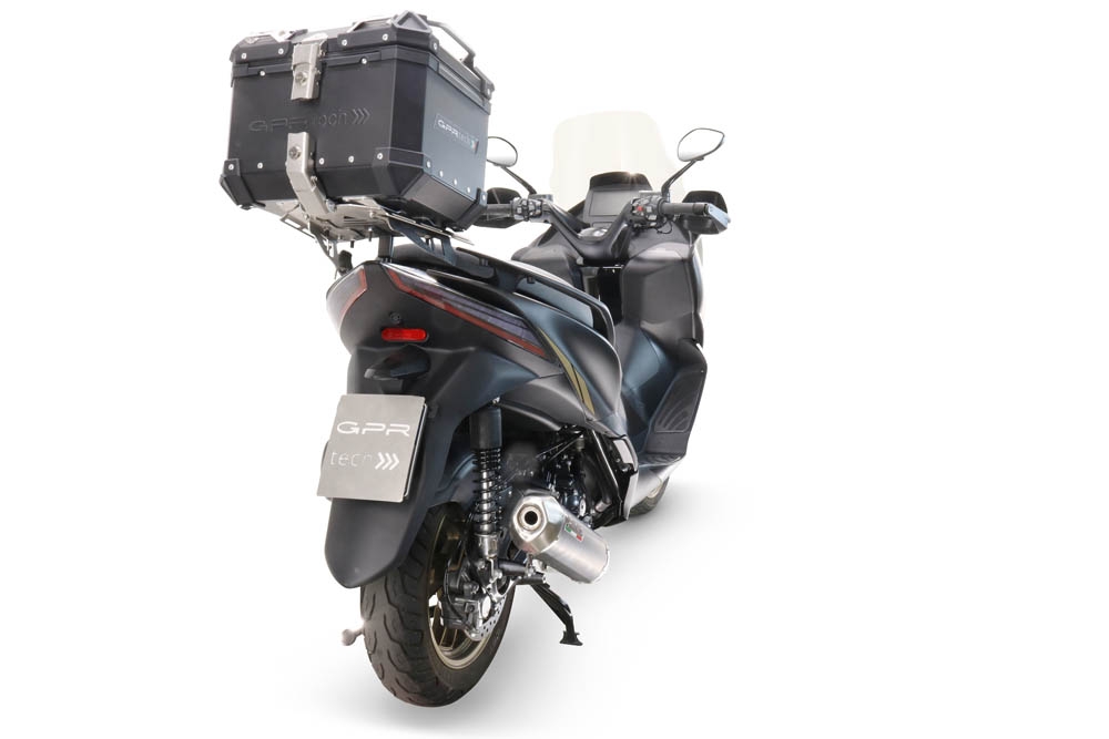 Top case GPR TECH compatible with  GPR TECH Top case in aluminum, silver color, including roof rack and specific plate Top case in aluminum, silver color, including roof rack and specific plate Capacity 45 LT.