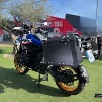 GPR TECH compatible with  GPR TECH Pair of side cases aluminum made, black color with specific pannier holder Pair of side cases aluminum made, black color with specific pannier holder Capacity 38 LT. + 38 LT.