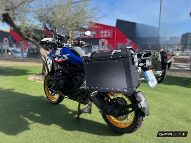 GPR TECH compatible with  GPR TECH Pair of side cases aluminum made, black color with specific pannier holder Pair of side cases aluminum made, black color with specific pannier holder Capacity 38 LT. + 38 LT.