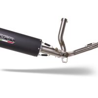 GPR exhaust compatible with  Suzuki V-Strom DL650 2017-2020, Furore Evo4 Nero, Mid-full system exhaust legal for UK and non-EU markets including removable db killer 