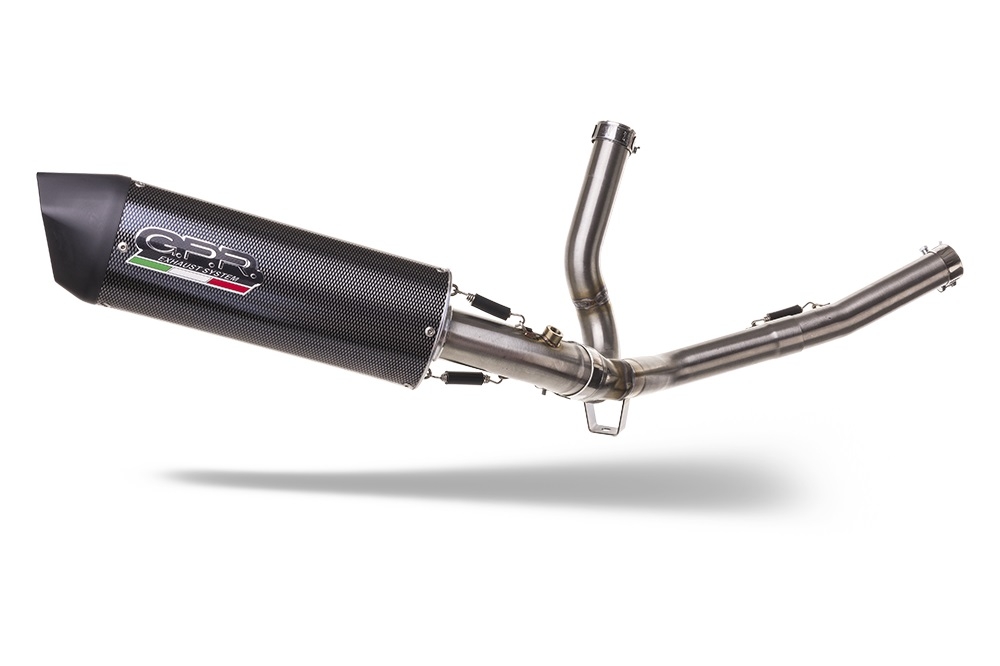 GPR escape compatible con  Suzuki V-Strom 650 2021-2025, Furore Evo4 Poppy, Escape semi-completo homologado, con db killer extraible y catalizador 