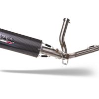 GPR escape compatible con  Suzuki V-Strom 650 2021-2025, Furore Evo4 Poppy, Escape semi-completo homologado, con db killer extraible y catalizador 