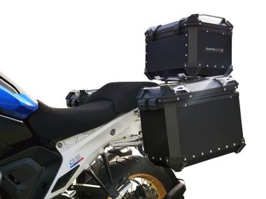 GPR TECH compatible with  GPR TECH Triptych kit made in black color, with Top case 45 Lt + Side Cases 38 Lt + 38 Lt + general rack holder Triptych kit made in black color, with Top case 45 Lt + Side Cases 38 Lt + 38 Lt + general rack holder Top case capac