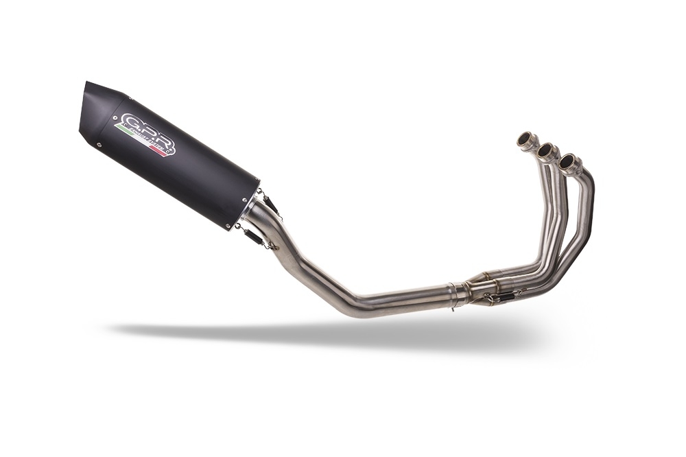 Scarico GPR compatibile con  Yamaha Tracer 900 GT 2018-2020, Furore Evo4 Nero, Scarico completo omologato,fornito con db killer estraibile,catalizzatore e collettore