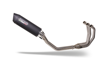 GPR exhaust compatible with  Triumph Daytona 660 2023-2025, Furore Evo4 Nero, Homologated legal full system exhaust, including removable db killer and catalyst 