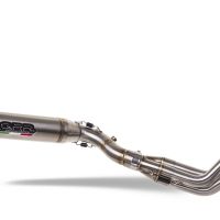 GPR escape compatible con  Triumph Trident 660 2021-2024, Deeptone Inox, Escape completo racing, incluyendo colector y db killer desmontable, sin homologación 