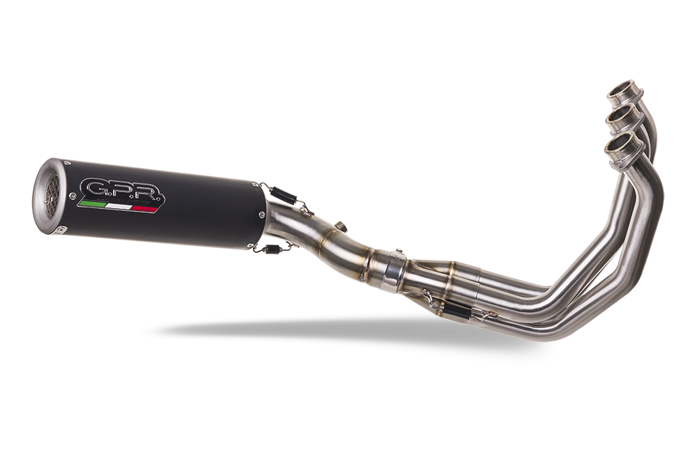 GPR exhaust compatible with  Yamaha Tracer 900 GT  2018-2020, M3 Black Titanium, Racing full system exhaust, including removable db killer 