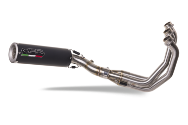 GPR exhaust compatible with  Triumph Trident 660 2021-2024, M3 Black Titanium, Racing full system exhaust, including removable db killer 