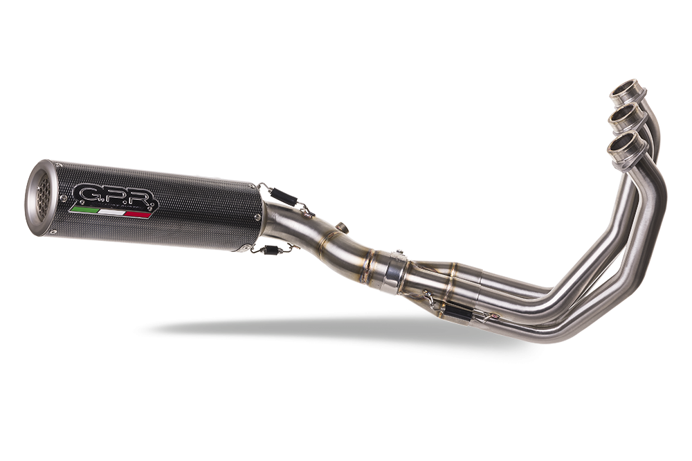 Scarico GPR compatibile con  Yamaha Mt-09 Tracer 900 2017-2020, M3 Poppy , Scarico completo omologato,fornito con db killer estraibile,catalizzatore e collettore