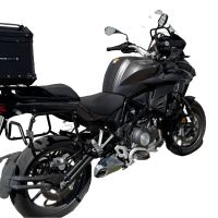 TOP CASE - BAULETTO GPR TECH COMPATABILE CON Benelli Trk 502 X 2021/2024 e5 GPR TECH BAULETTO TOP CASE ALPI-TECH 35 LT. COLORE NERO CON PIASTRA SPECIFICA 