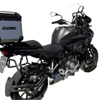 TOP CASE - BAULETTO GPR TECH COMPATABILE CON Benelli Trk 502 X 2017/2020 e4 GPR TECH BAULETTO TOP CASE ALPI-TECH 35 LT. COLORE ARGENTO CON PIASTRA SPECIFICA 