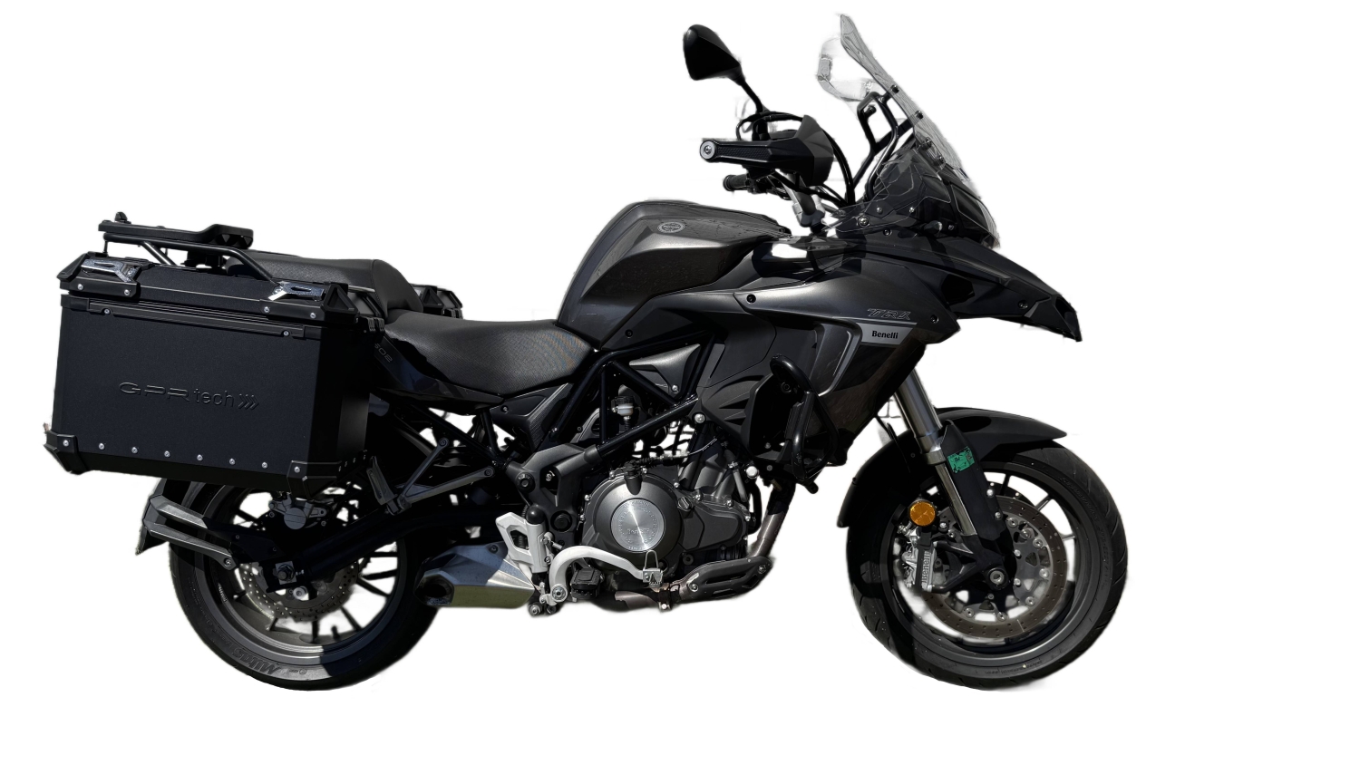 GPR TECH COMPATABILE CON Benelli Trk 502 X 2021/2024 e5 GPR TECH COPPIA DI VALIGIE LATERAL,I COLORE NERO, SERIE ALPI-TECH 38 LT. + 38 LT. CON TELAIO SPECIFICO 