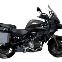 GPR TECH COMPATABILE CON Benelli Trk 502 2017/2020 e4 GPR TECH COPPIA DI VALIGIE LATERALI ARGENTO ALPI-TECH 38 LT. + 38 LT. CON TELAIO SPECIFICO 