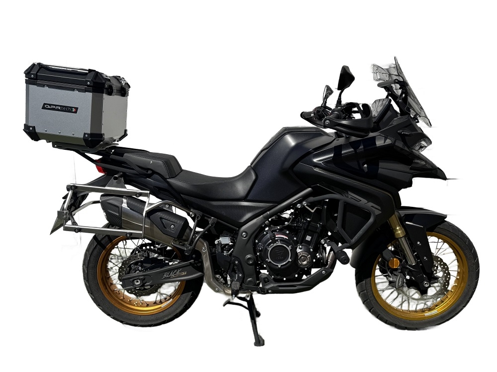 TOP CASE - BAULETTO GPR TECH COMPATABILE CON Voge 525DSX 2023/2025 e5 GPR TECH BAULETTO TOP CASE ALPI-TECH 35 LT. COLORE ARGENTO CON PIASTRA SPECIFICA 